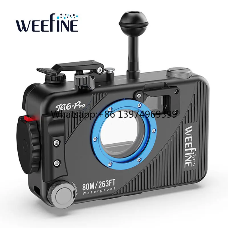 WEEFINE New TGPRO Housing for TG7/TG6/TG5 Camera scuba UW case With Built-in Vacuum System With 80M Waterproof Depth