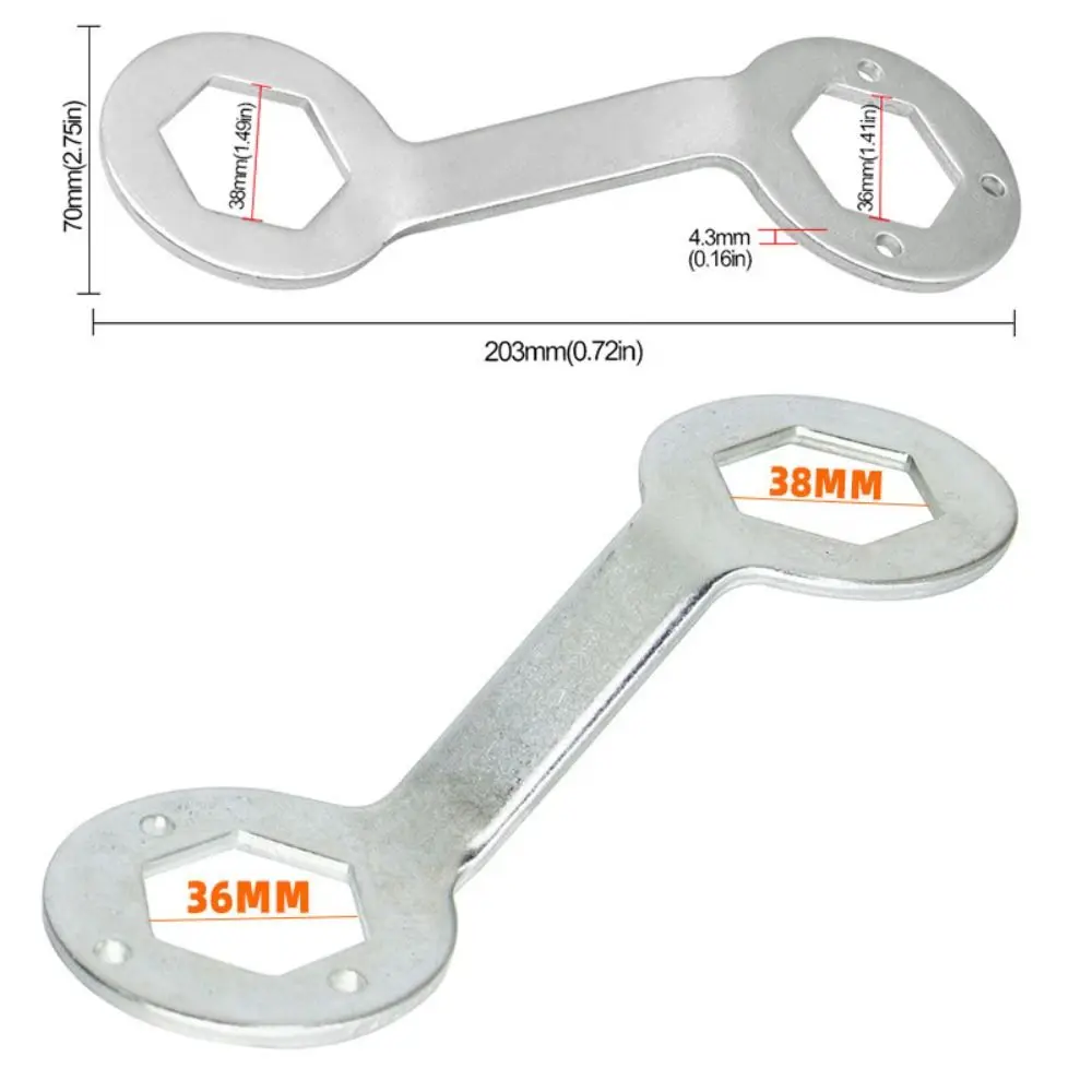 Rimozione del dado lavatrice chiave frizione smontaggio vite interna strumento di smontaggio lungo chiave utensili manuali chiave a manicotto 36/38mm