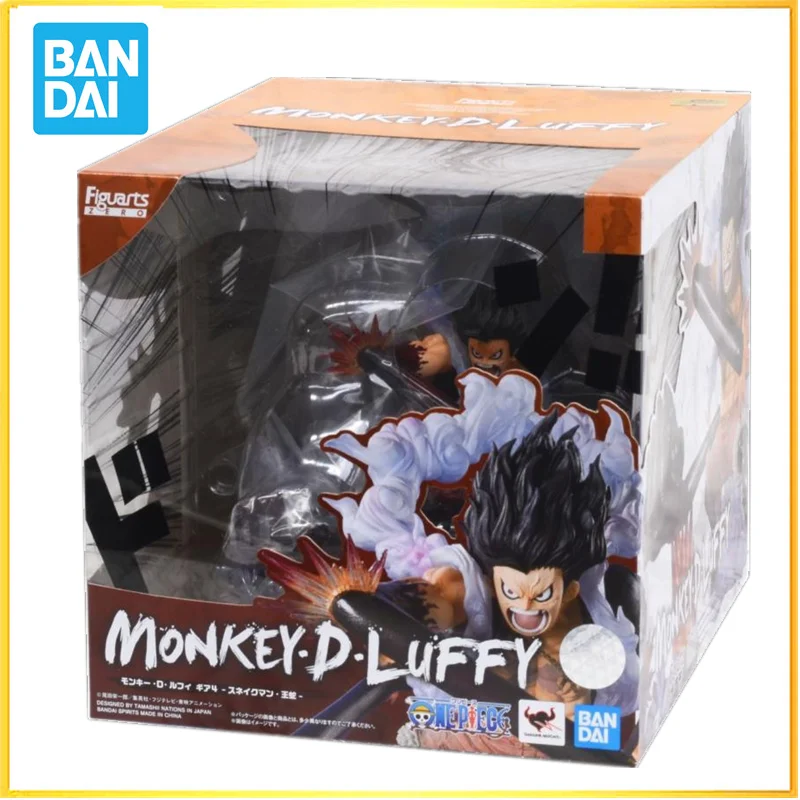 Original Bandai Figuarts ZERO ONE PIECE Monkey D Luffy Super fierce battle Fourth gear Serpent man Anime Figure Model toys