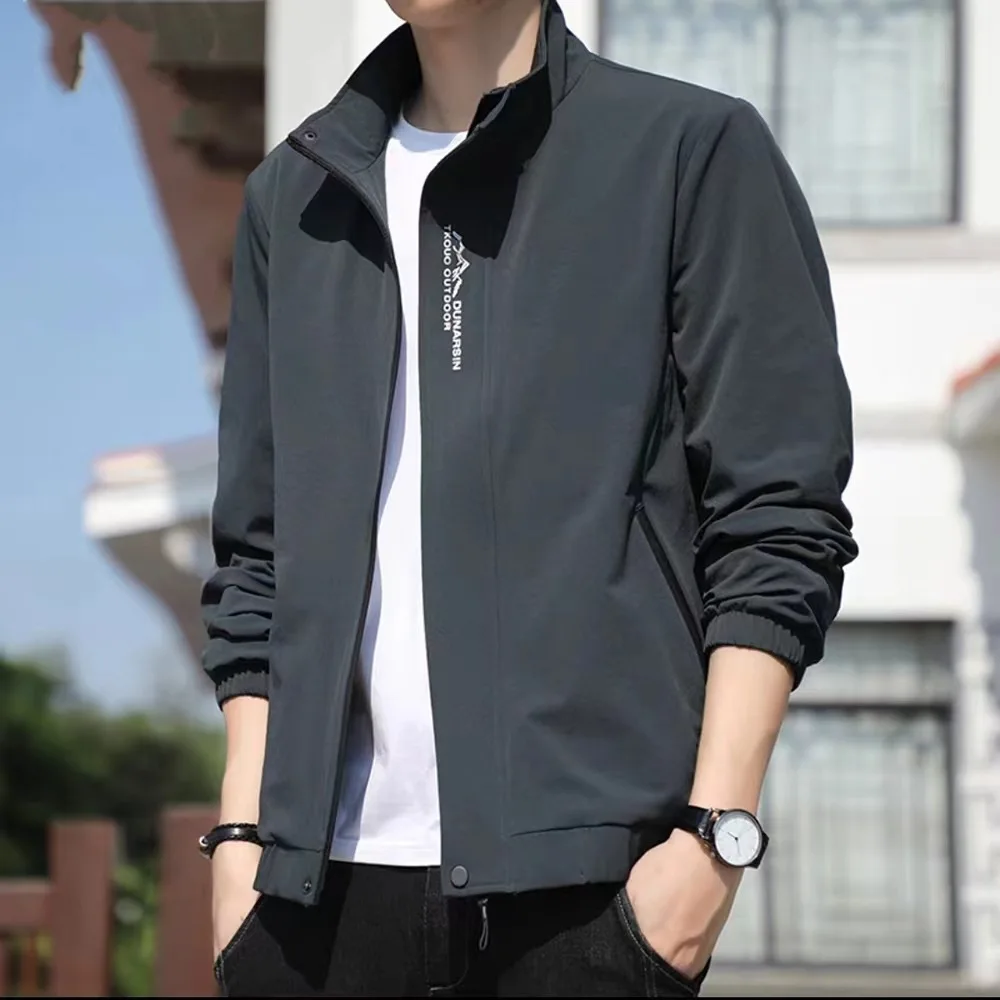 

Jackets And Autumn New Trendy Stand Up Collar Loose Casual Jacket For Men's Spring Fashion Versatile Clothing