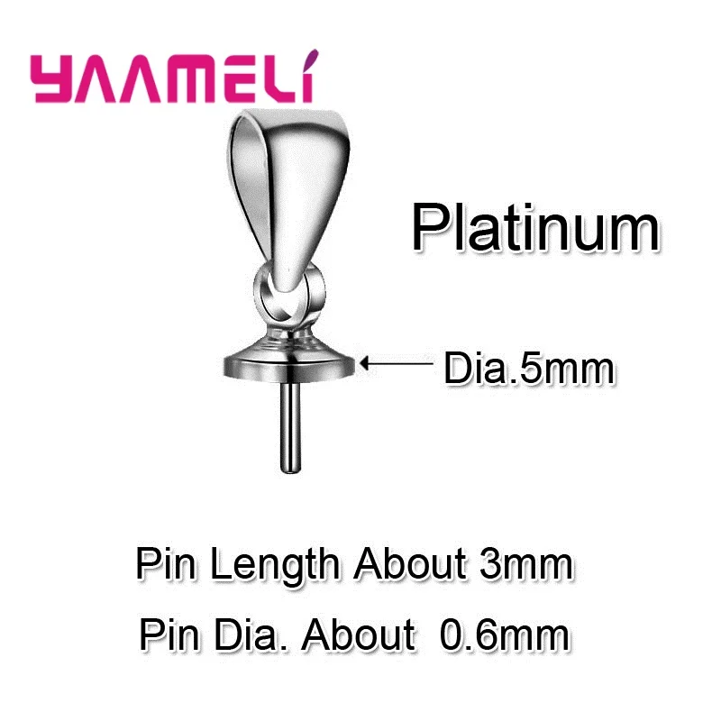 100 Stück 925 Sterling Silber Schrauböse Pin Bail Top gebohrte Perlen Endkappe für DIY Charm Anhänger Anschlüsse Schmuckherstellung – Detail 12