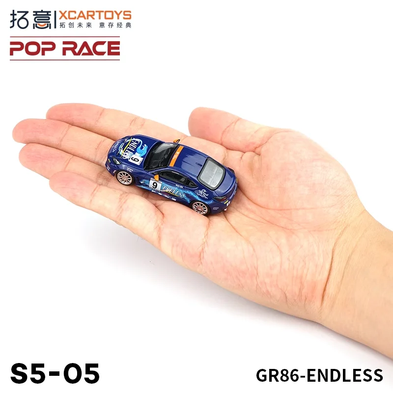 

New POPRACE1/64 S5-05 Toyota GR86 Alloy Car Model Xcartoys Diecast Toy Vehicle Miniature Collectible Decor