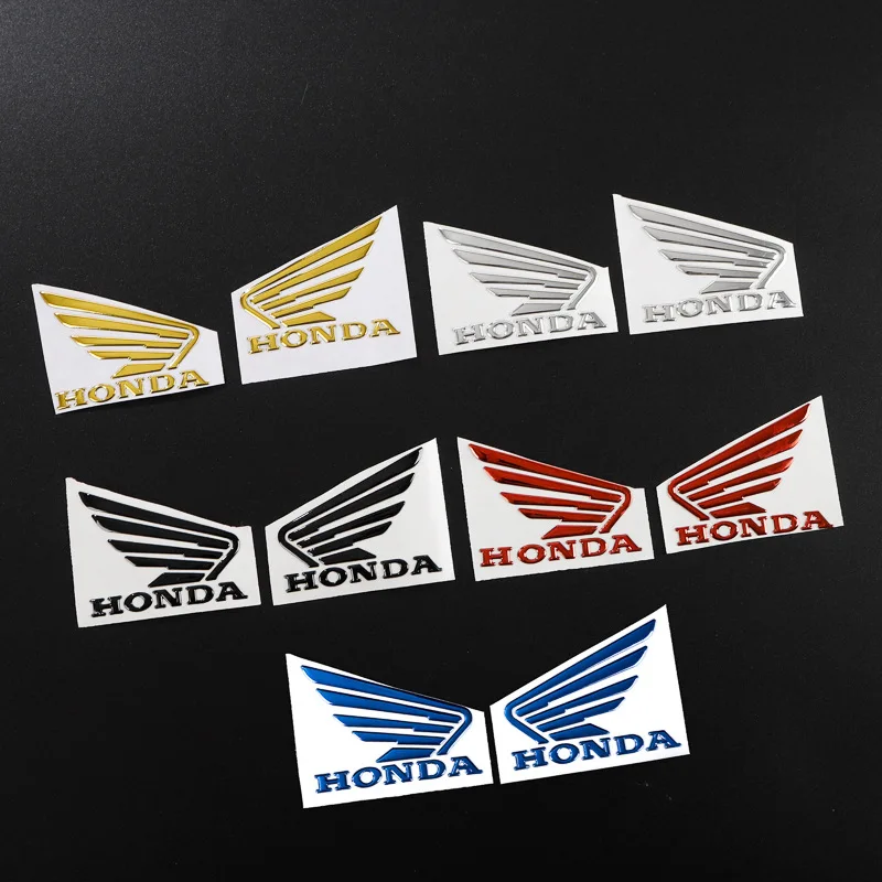 

Honda Sticker Logo Wing 3D For Motorcycle Decoration motorbike stickers Fuel Tank Body Tail Wing Side Pcx160nss 350pcx 125cbr