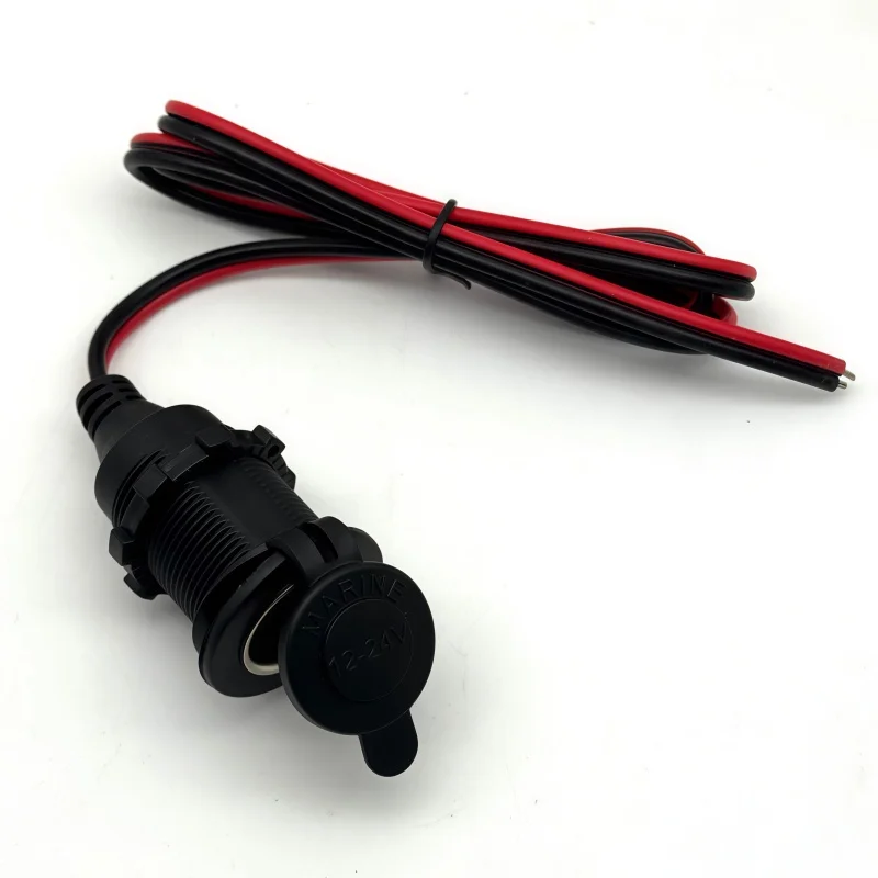 12V waterproof car cigarette lighter socket wiring 100CM car ship motorcycle tractor power socket accessories