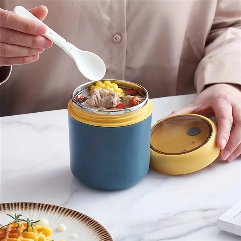 

FORC-Food Insulation Jar Food Insulation Container Stainless Steel Lunch Box Suitable For Students And Office Workers 710Ml