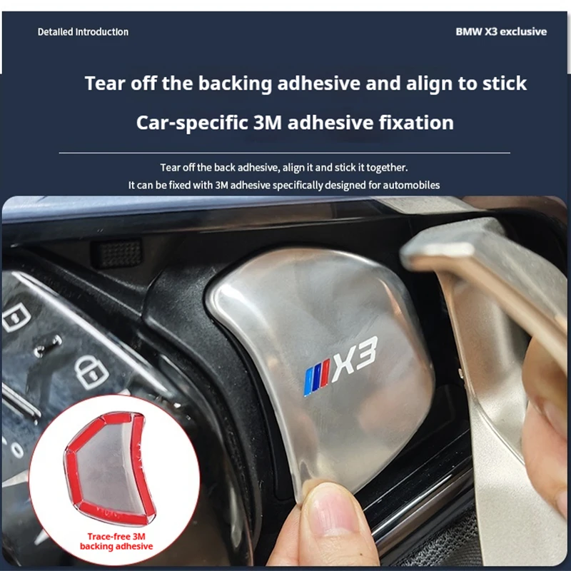 

Car Silver Inner handle door bowl protective plate protective sticker door handle For BMW X3 G45 2025 interior accessories