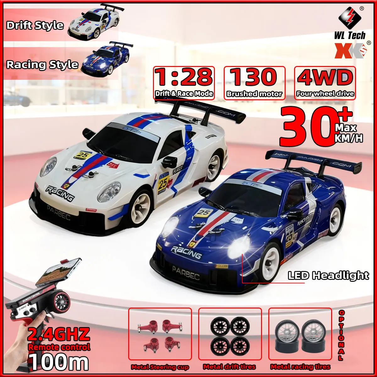 

NEW WLtoys 284191 284019-A 1/28 RC Drifting Car Upgraded Gyro 4WD High Speed Racing 2.4G Radio Control Model Vehicle Mini Gift