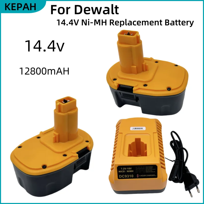 Batería de repuesto🔋18V y 12,8Ah pro Dewalt DC9096 DE 9503 DW 9095 9096 9098 XRP herramientas de taladro inalámbrico batería - náhled 3