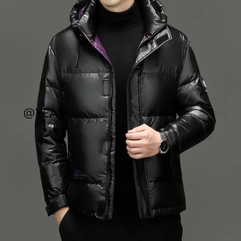 Short Down Jacket 2024 Winter New Designer Clothing Men's Hooded Casual Short Coat Winter Luxury Season Jacket