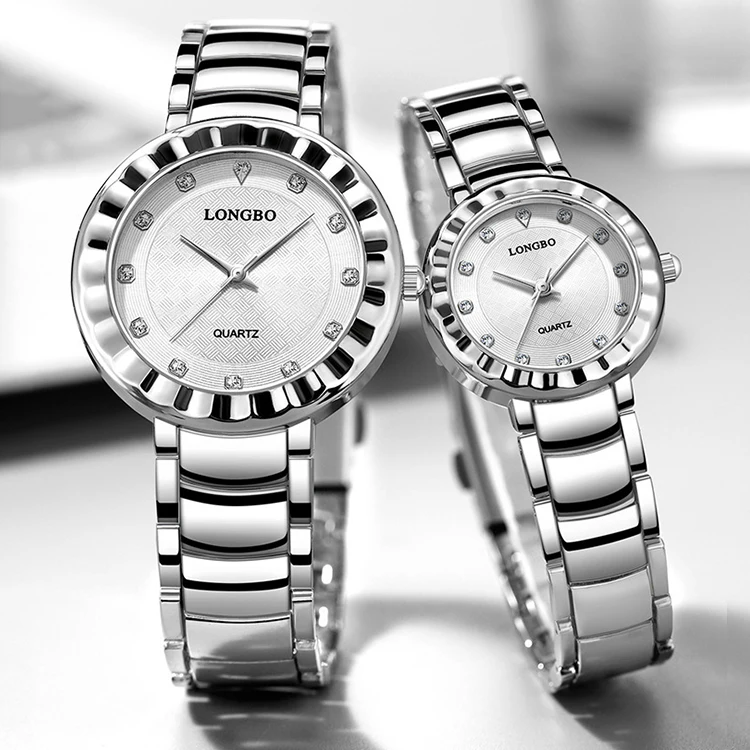 Reloj de pareja de lujo para hombres y mujeres, Reloj de pulsera de cuarzo, Reloj Simple con diamantes, Orologio masculino para hombre y mujer, Reloj plateado dorado y negro para niñas