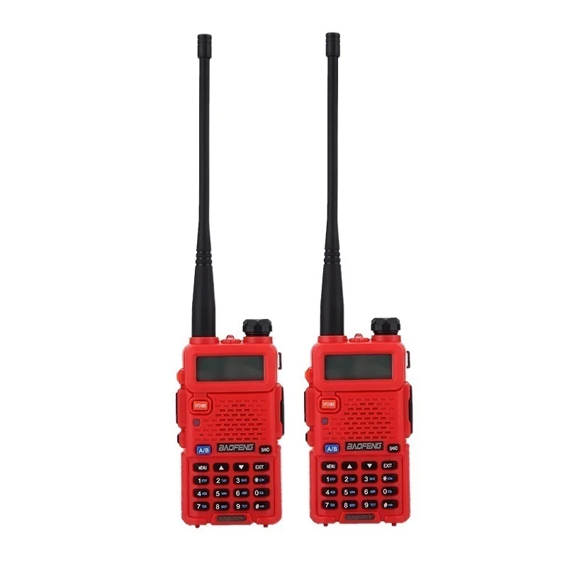 2022 양방향 라디오 워키토키 UV-5R, Uv5r 128CH 5W VHF UHF 136-174Mhz 및 400-520Mhz, 2PCs/로트, 신제품