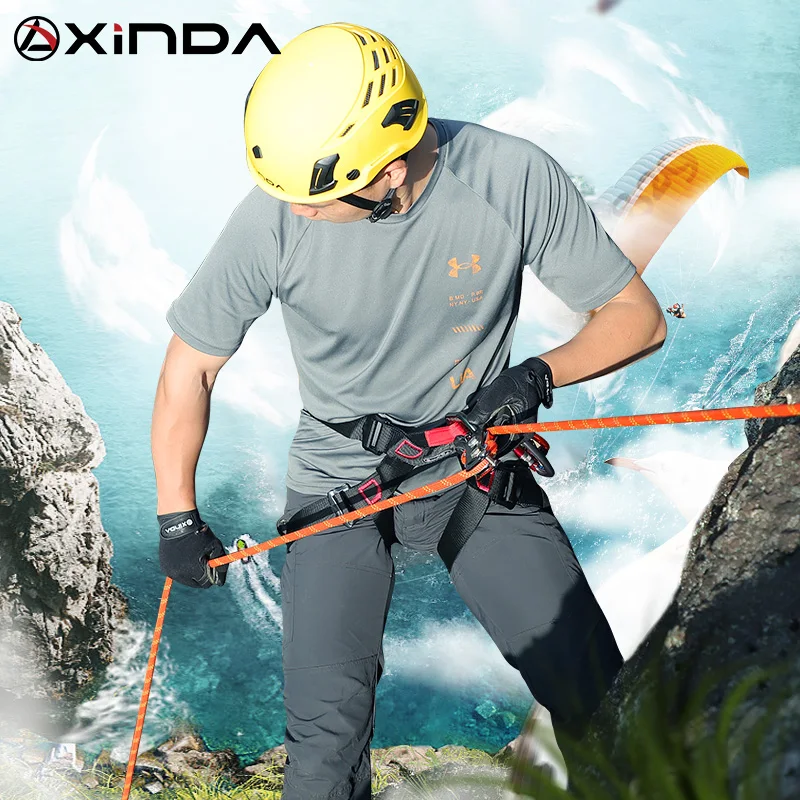 Xinda Outdoor Sports Harness Rock Climbing Harness Waist Support Half Body Safety Belt Aerial Survival Mountain Tools