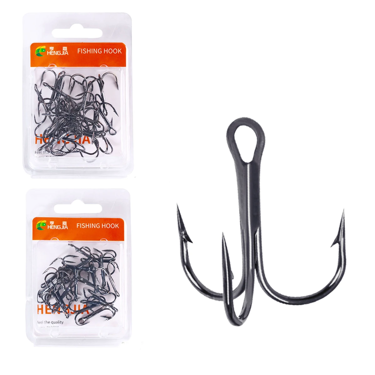 20pc High Carbon Steel Treble Fishing Hooks 2# 4# 6#8# 10# 12#14# Bent Triple Fishhooks Set Anchor Hooks For Sea