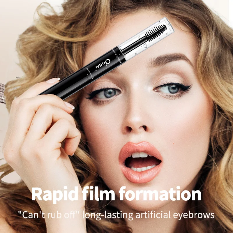 Eyebrows double head dyed eyebrows long-lasting setting liquid non-smudging waterproof and sweat-proof eyebrow dye cream