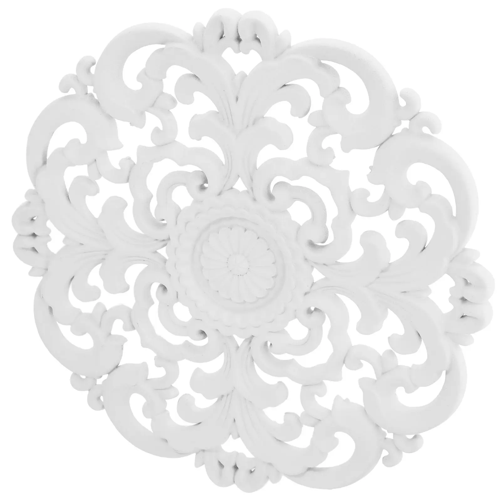 

Ceiling Lamp Plate Decoration Plaster Look Material Solid Round Flat Medallions Plastic Appliques Furniture Lighting