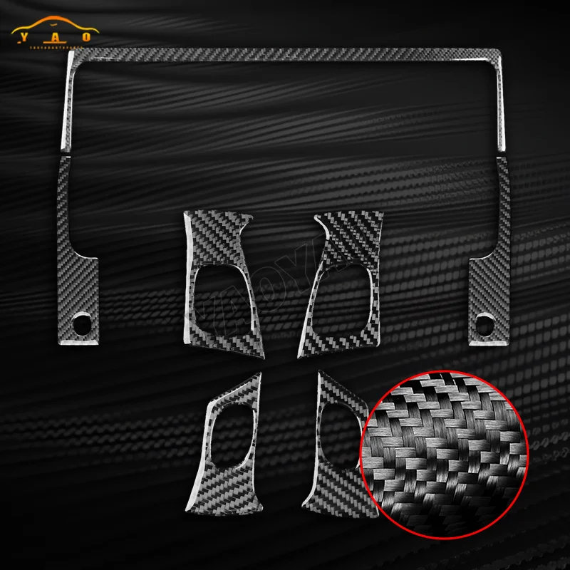 ألياف الكربون سيارة ملصق ل هامر H2 2003 2004 2005 2006 2007 عجلة توجيه سيارة زر لوحة القيادة لوحة عداد السرعة
