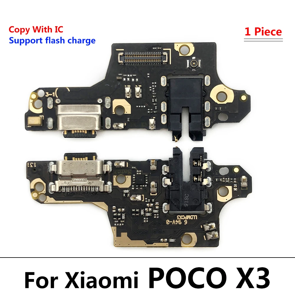 USB Type C Charger Charging Port For Xiaomi Poco F1 F2 Pro M3 F3 X2 X3 Pro NFC Dock Connector Microphone Board Flex Cable