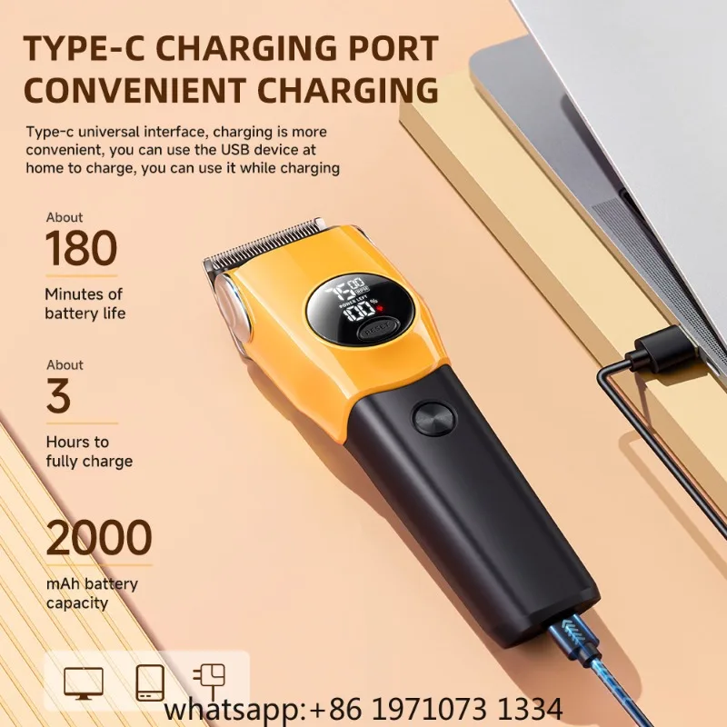 New hot-selling pet dog beauty shaver intelligent digital hair clipper cat and dog universal pet hair clipper