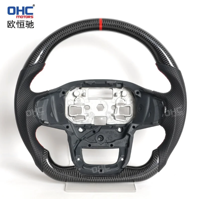 For Ford Transit American, black real carbon fiber glossy modified and upgraded car steering wheel