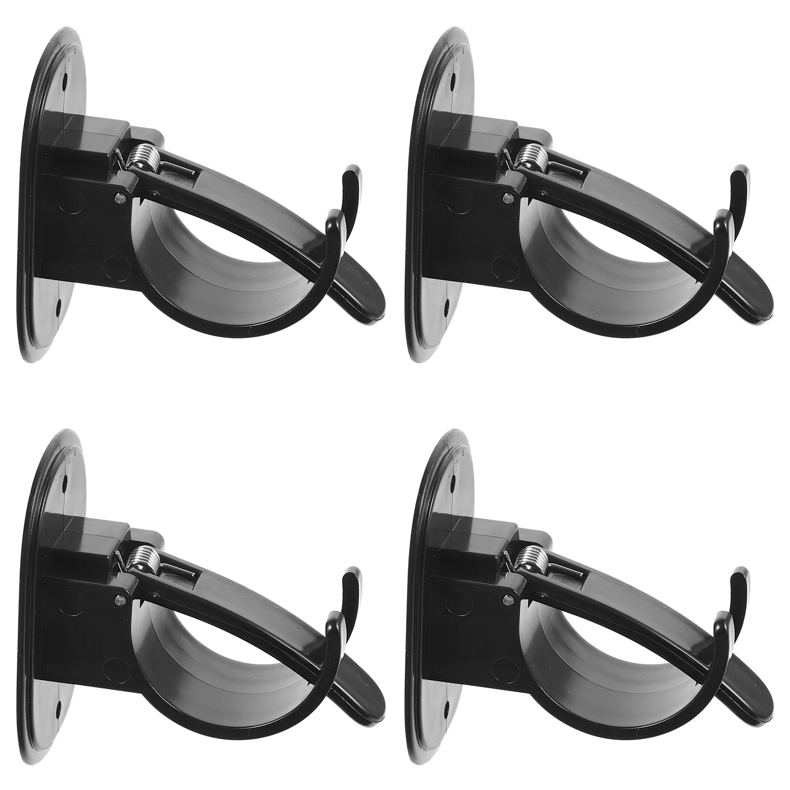 4 Pcs Self Adhesive Curtain Rod Bracket Hanging Towel Bar Holder Hooks for Kitchen