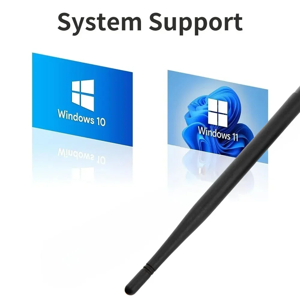 900Mbps واي فاي USB محول 2 في 1 بلوتوث 5.3 Wifi6 بطاقة الشبكة 2.4G/5Ghz 5dbi هوائي USB دونغل استقبال سائق مجاني للكمبيوتر