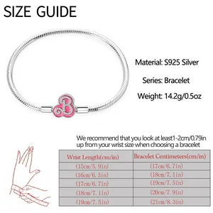 925 Sterling Silber Perlen für originale Pandora -Armbänder, rosa Tasche, Lippenstift von Prinzessin Dress, Perlenperlen für DIY, Machen Sie glückliche Geschenke 12 Hauptverkäufe Pandora Silver 925 Schließung - №2