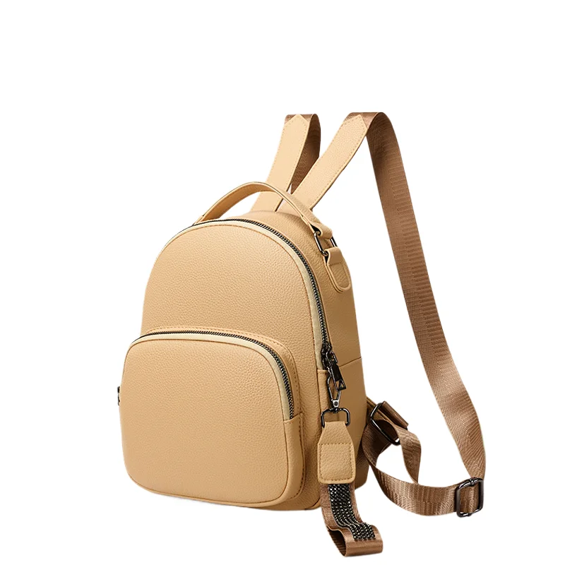 

Soft Leather Small Backpack for Women 2025 New Fashionable Handheld Women's Casual Backpack Simple and Versatile Small Backpack