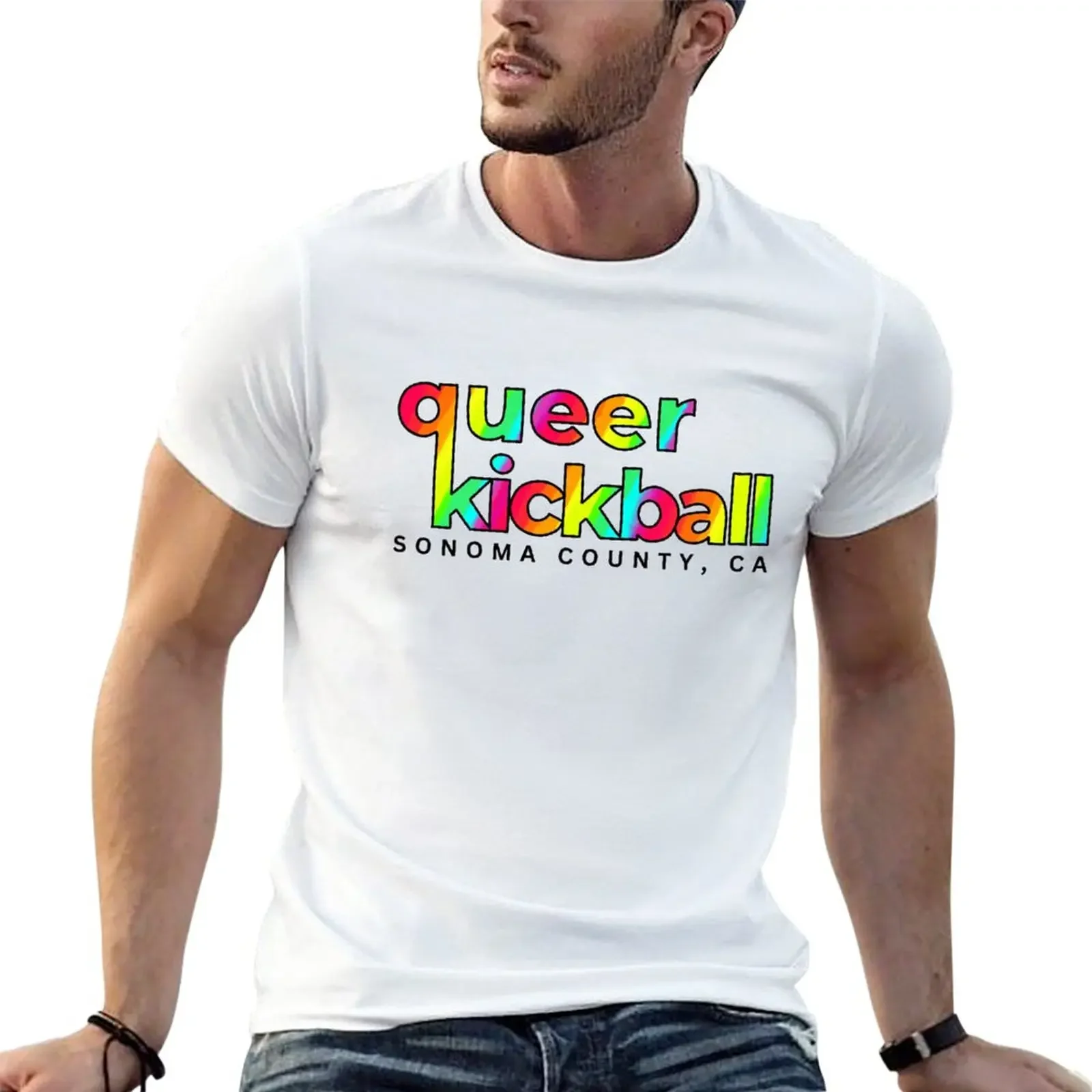 New Sonoma County Queer Kickball League T-Shirt korean fashion new edition man t shirt mens t shirt graphic