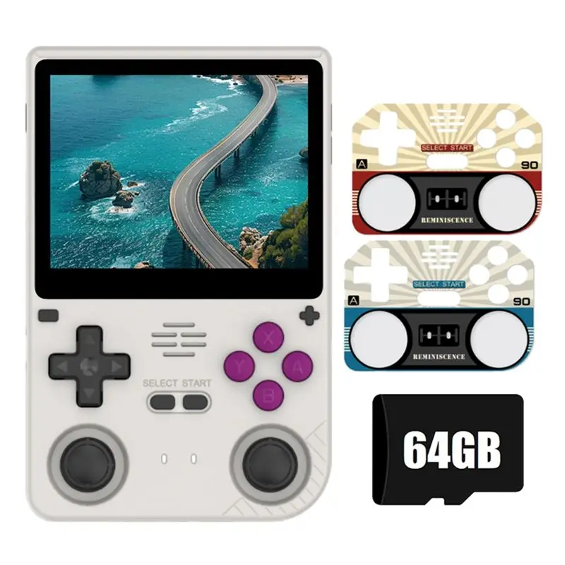 

Портативная игровая консоль V20 в стиле ретро, 64 ГБ, 3,5-дюймовый IPS HD-экран, A133P, открытый исходный код Linux, для симуляторов GBA, NDS, SFC, C