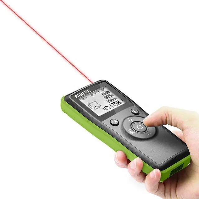 2 In 1 Handheld 2mm Accuracy 120m Measure Range 90 Degrees Angle Range Digital Measuring Tape Laser Distance Meter