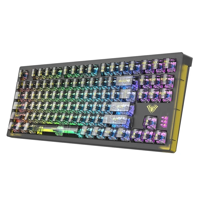 

High Quality Wholesale 87 Keys Compact Layout AULA F2183 RGB Wireless Keyboard With 2000mAh Large-capacity Lithium Battery