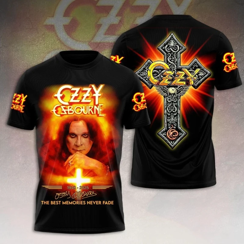 Camisetas Vintage Ozzy Osbourne para hombre, camiseta Unisex con estampado 3d, camisetas a la moda para mujer, camisetas de talla grande, ropa de verano 2025