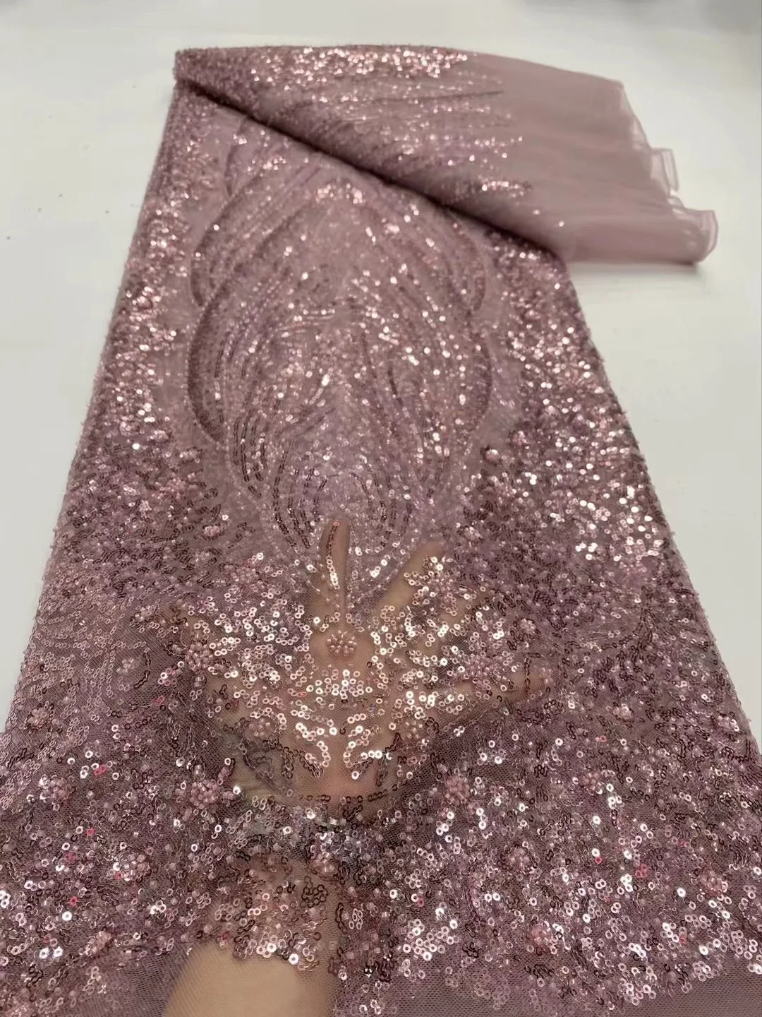 قماش دانتيل مصمم تول أفريقي 2025، قماش، للخياطة، ترتر، فساتين زفاف، تطريز، جودة عالية، شبكة، قماش، 5 ياردات #6