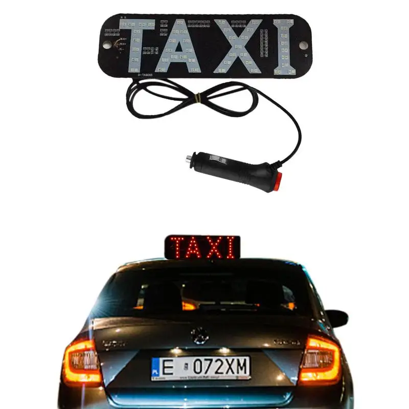 Taxi LED Light Taxi Sign Light With DC 12V Car Charger Windshield Cab Indicator Light Taxi Sign Led Blue And Green Changeable