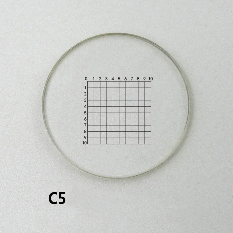 Glass 0.01mm 0.5mm 0.1mm Objective Stage Calibration Slide Grid Cross Microscope Eyepiece Micrometer Scribing Plate Microruler