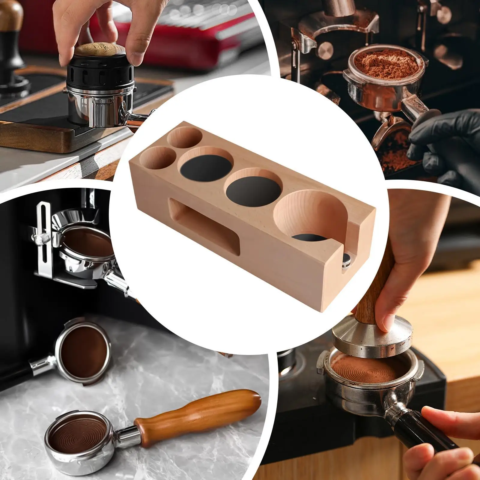 

Многофункциональная подставка-органайзер для эспрессо, держатель для портафильтра, подставка для темперовки кофе для столешницы, дома, столовой