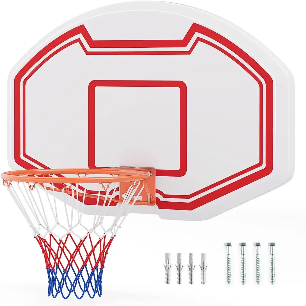 

36 x 24 Wall-Mounted Basketball Hoop with 18 Rim, Shatter-Resistant Backboard, Suitable for Indoor and Outdoor Play