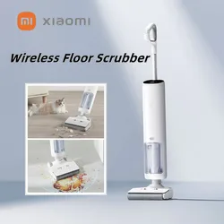 Xiaomi-Mijia aspirador sem fio, purificador de piso, escova de rolo, inteligente, em tempo real, auto-limpeza, purificador, esfregão borda, 3-em-1