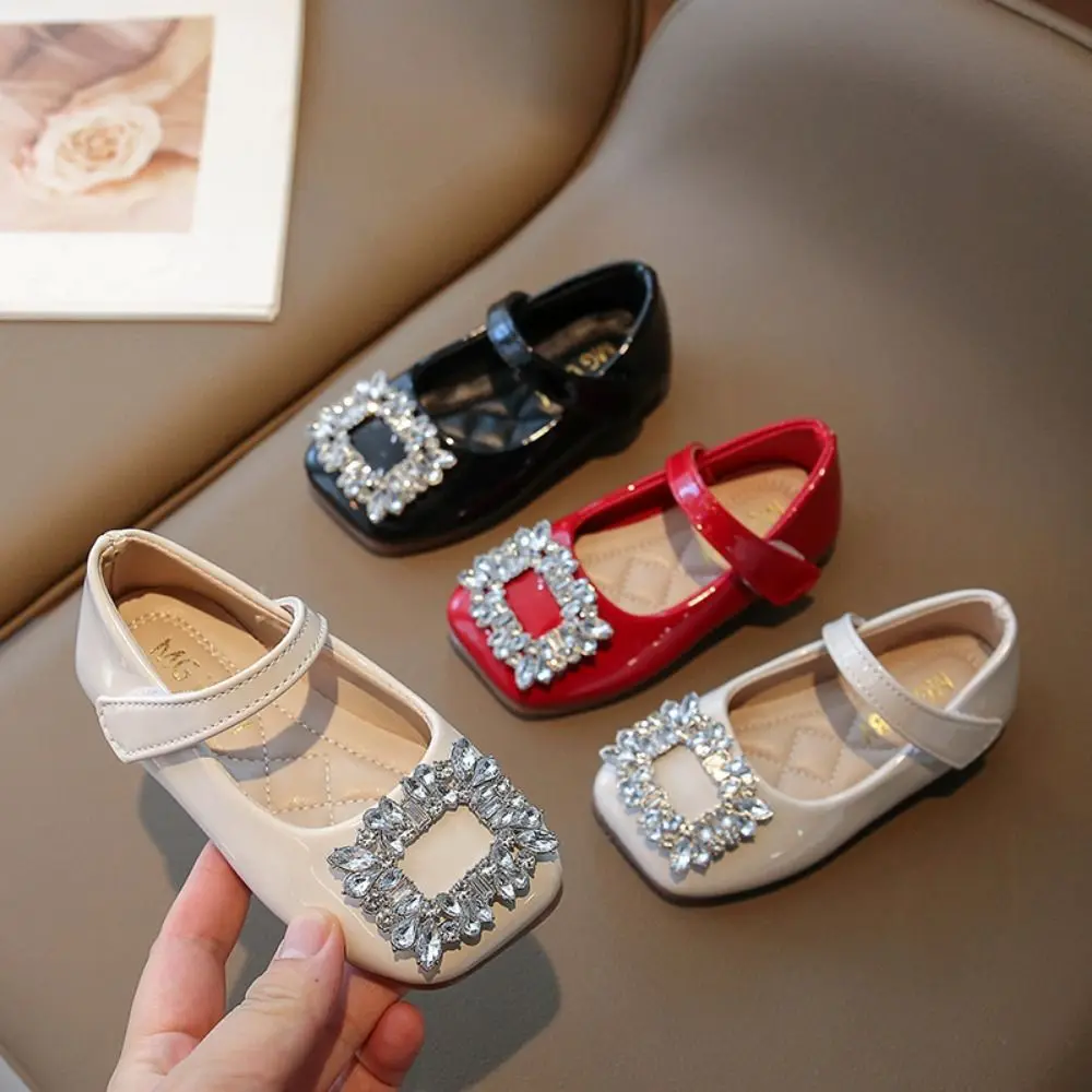 รองเท้าหนังเด็ก PU แบบแมรี่เจน น้ำหนักเบา รองเท้าเด็กพื้นนุ่ม สวมใส่ง่าย สไตล์เจ้าหญิง สำหรับเด็กผู้หญิง ฤดูร้อน