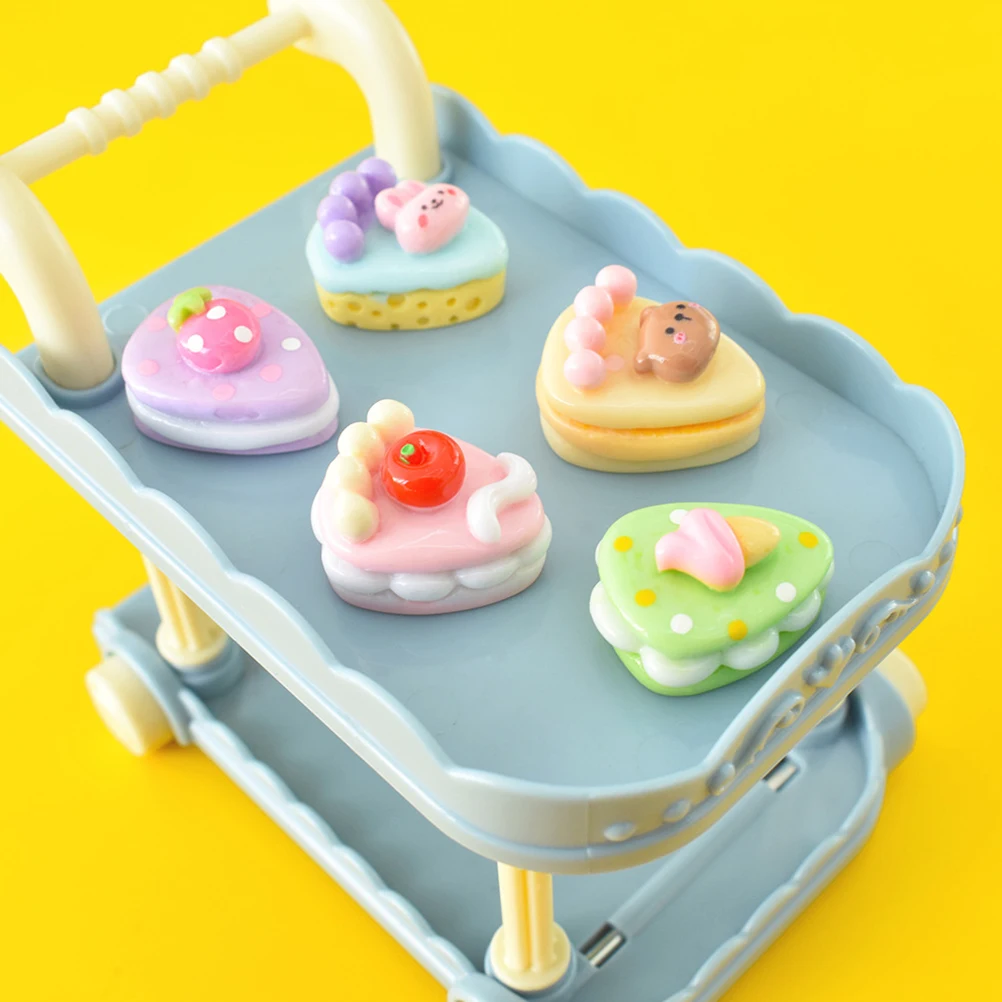 

30 Pcs Miniature Cake Food Accessories House Decorative Resin Models Fake Dessert Props Kitchen Scene Layout Craft Mini Toy