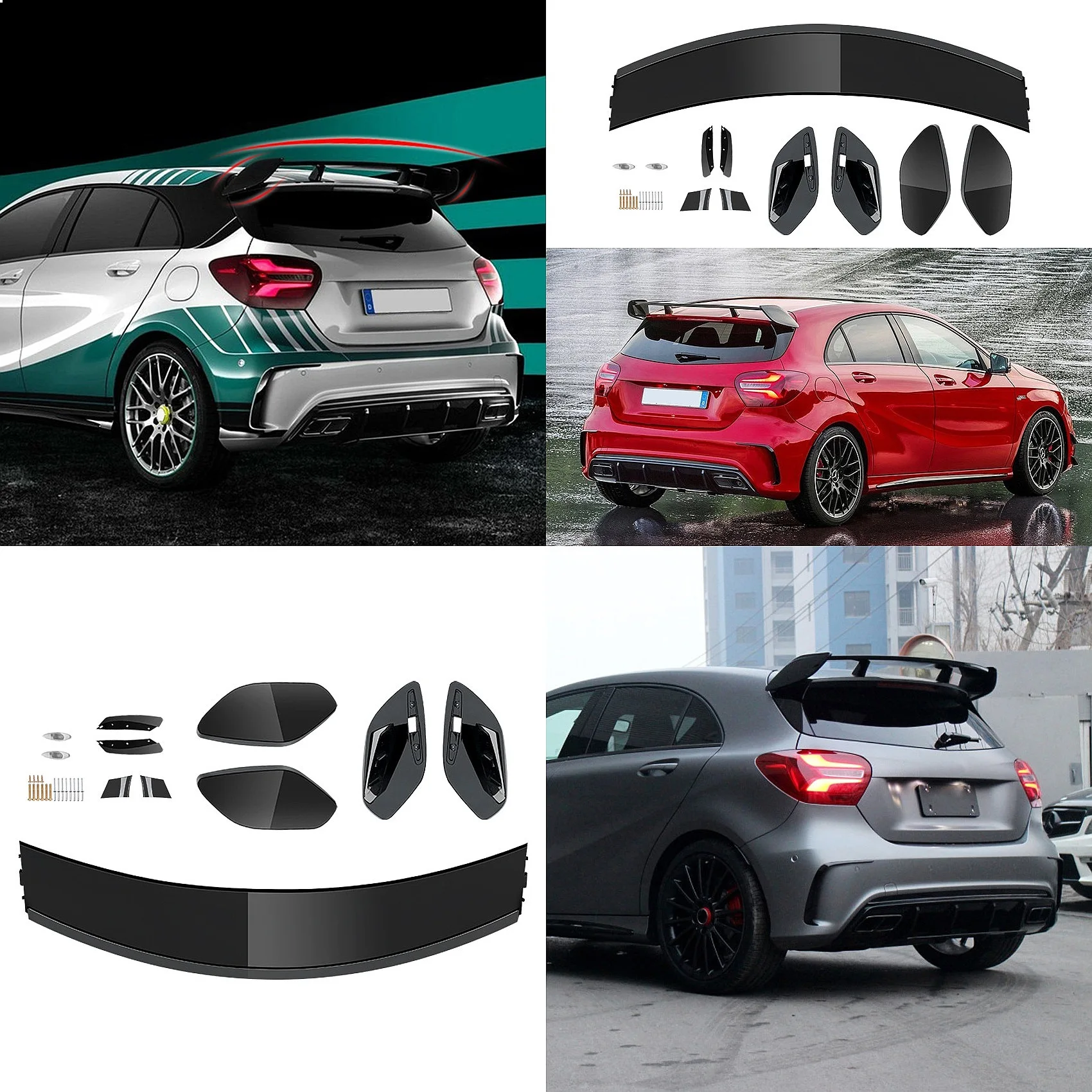 

Car Trunk Spoiler Wing For Mercedes A-Class W176 A180 A200 A260 AMG 2013-2018