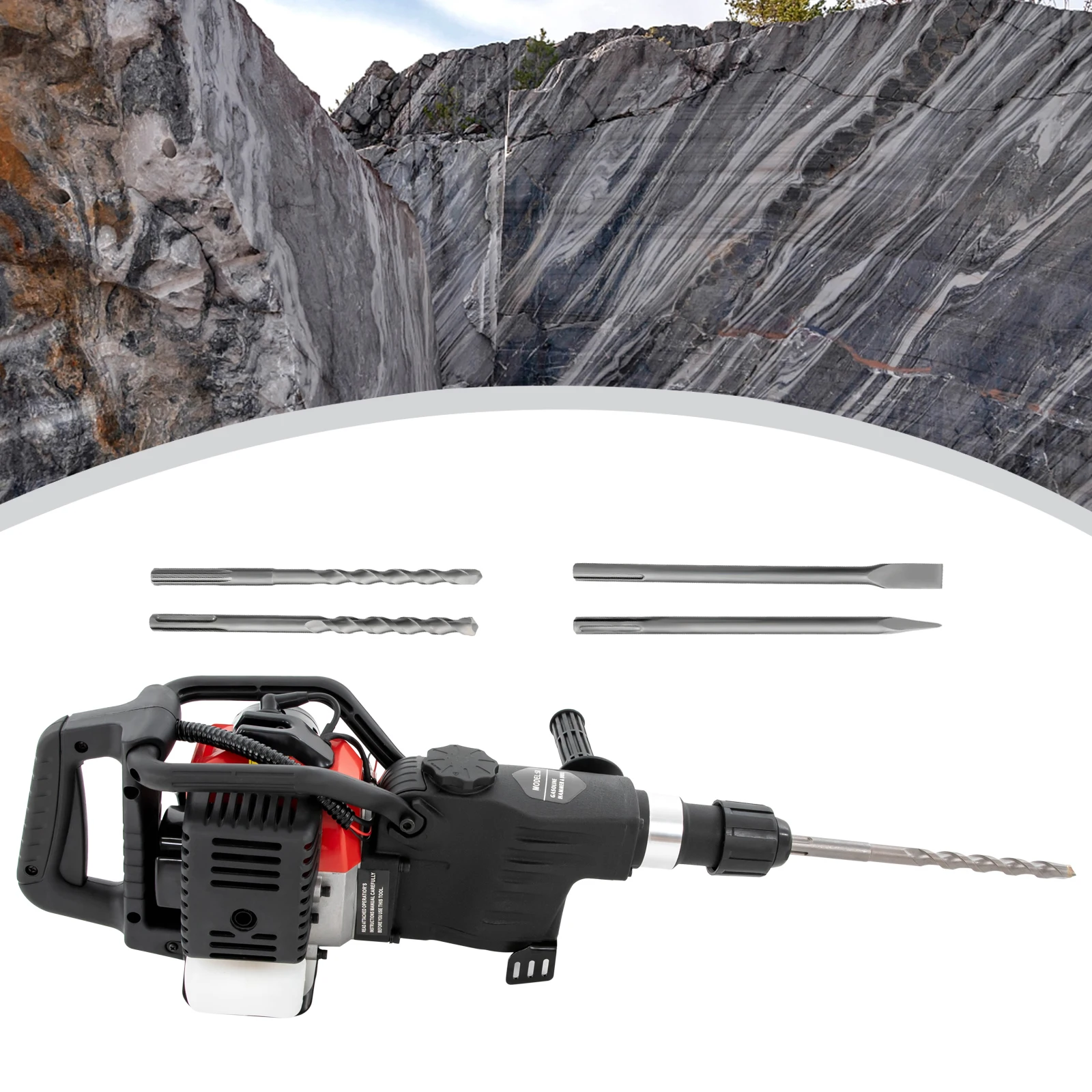 مطرقة الرافعة الهدم أدوات خرسانية متعددة الوظائف مع مقبض مريح لهدم الطوب/هندسة خطوط الأنابيب #5