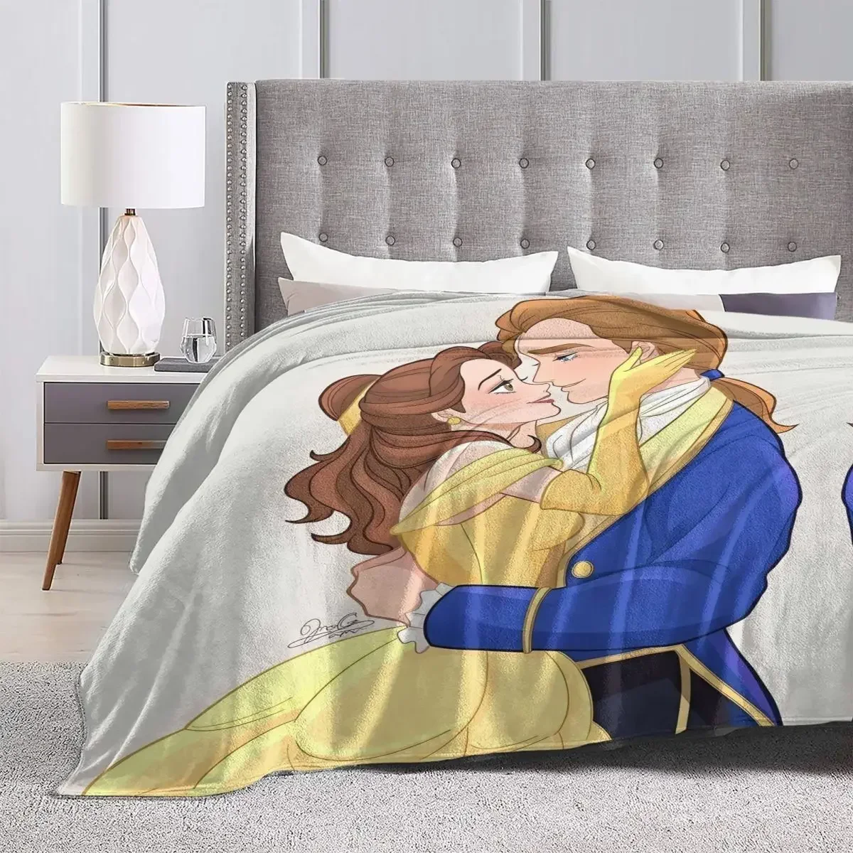 

Die Schöne und das Bsche Fantasy-Film, dekorative Plüsch-Überwurfdecke, Heimdekoration, Flanell-Bettdecke