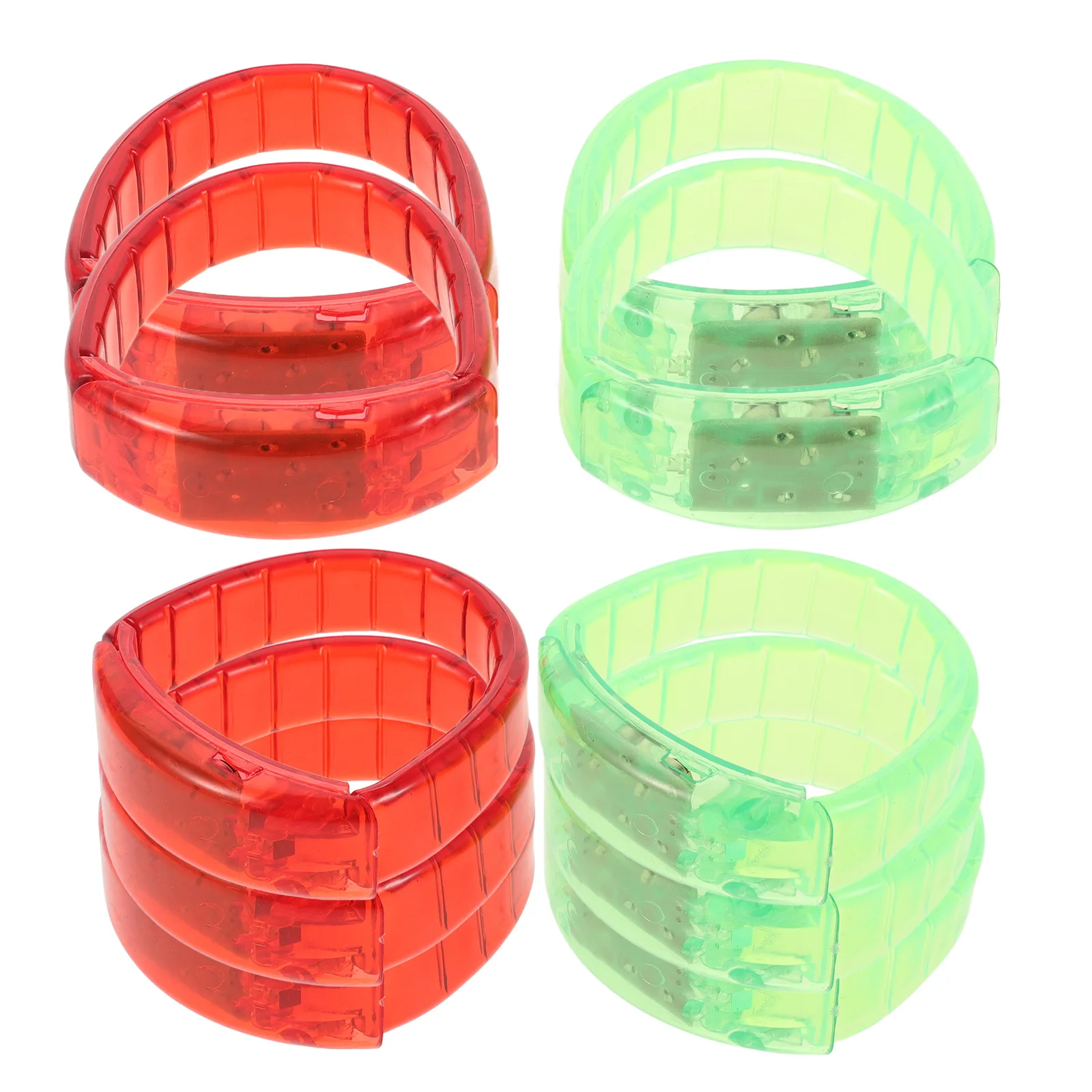 

12Pcs Multicolor LED Flashing Wristbands Glow Bracelets Party Concert Night Outdoor Activities Light Up Bangles Cheering
