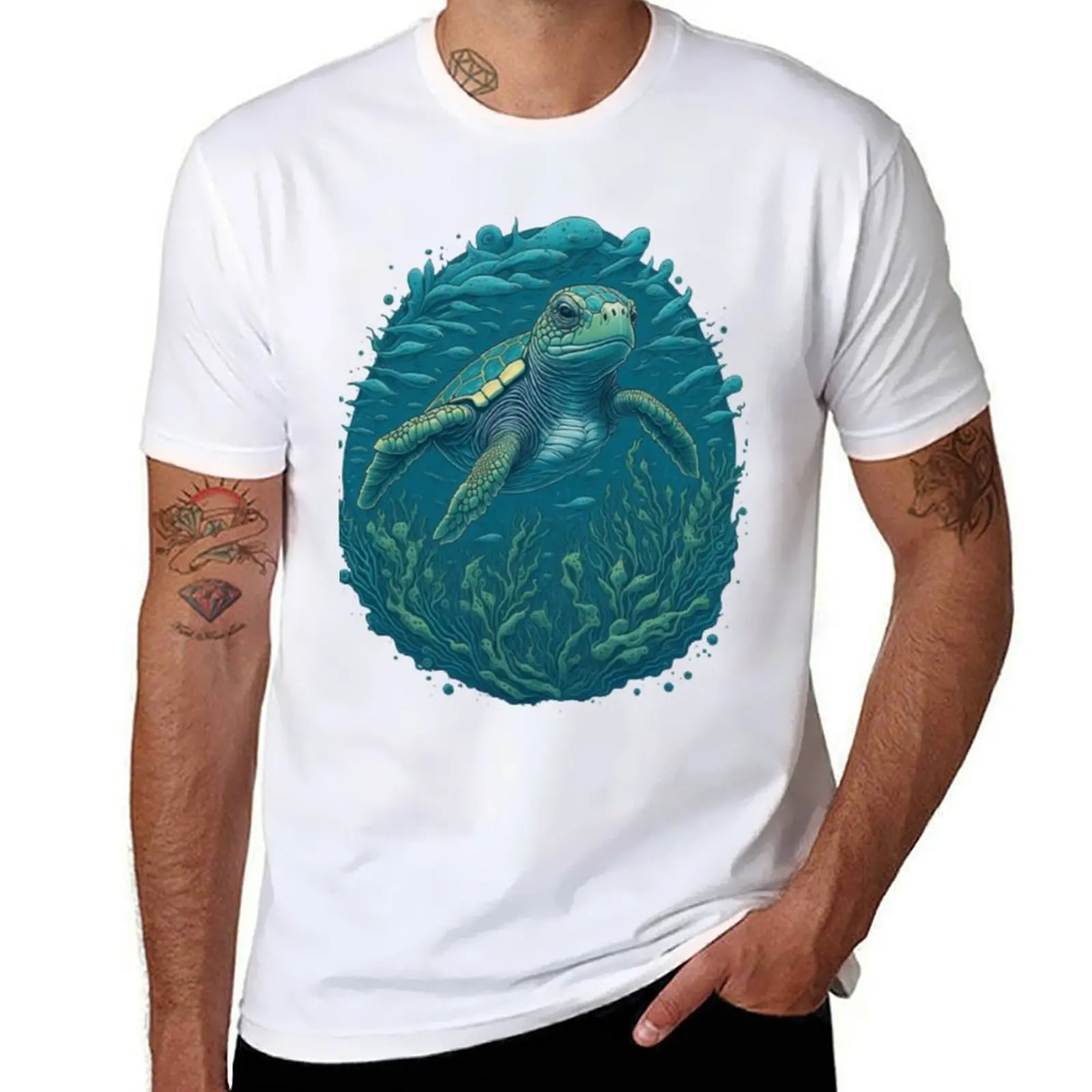 

Baby Sea Turtle T-Shirt cotton t shirts man 100% t shirts for man cotton soft T-Shirt