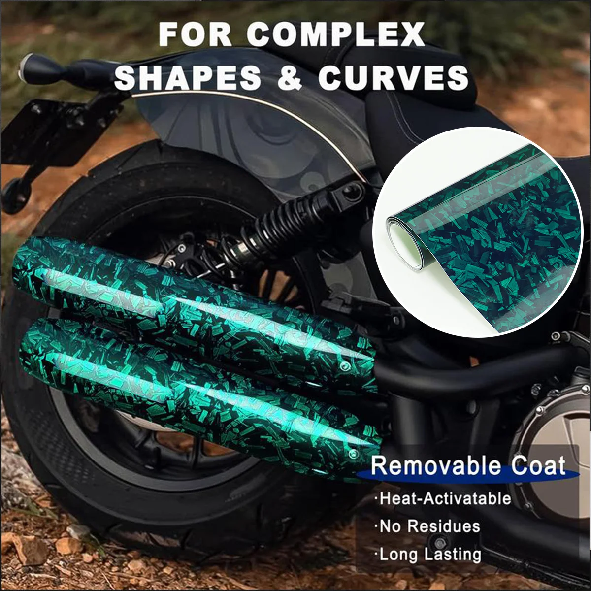 High Glossy Forged Carbon Fiber Wrapping Vinyl Film Motorcycle Stickers Auto Accessories Wrap Foil
