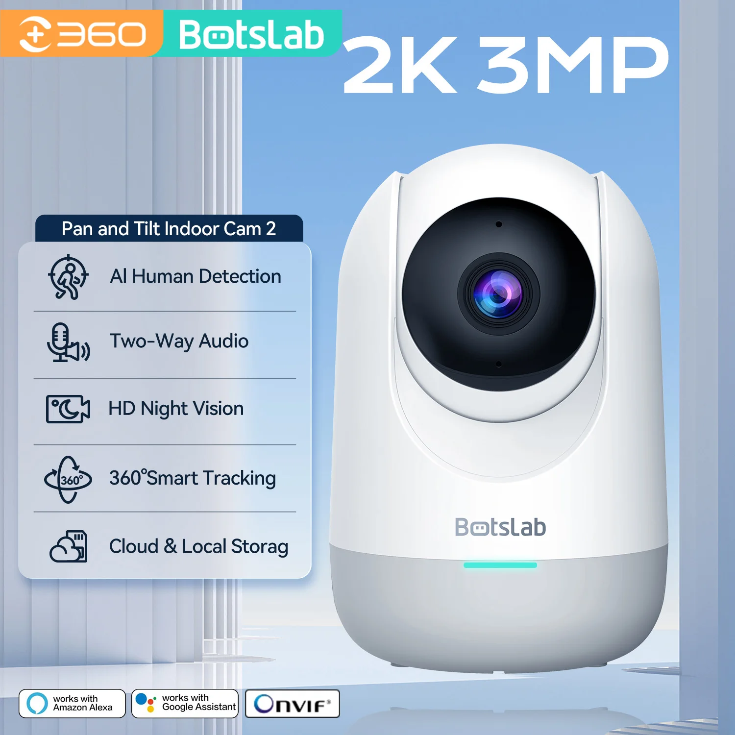 botslab 360 home security cam2 ptz webcam 2k 3mp ai human detection night vision webcam work with app 01