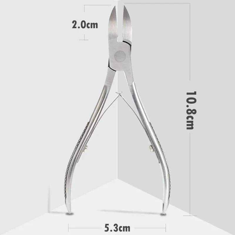 1 Uds. Pinza para cutículas de uñas encarnadas plateadas, cortador de bordes, tijeras para manicura, alicates, herramienta para pedicura, producto para eliminar la piel muerta