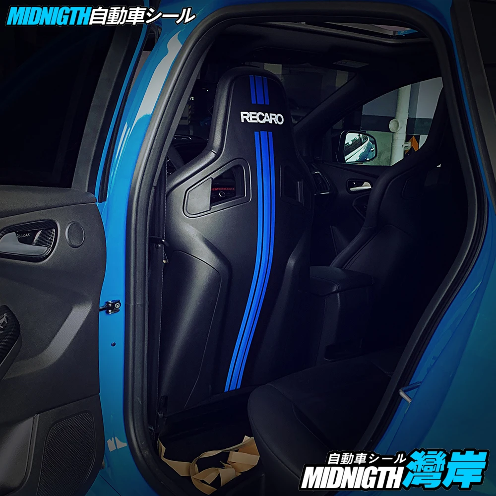 خليج الساحل سيارة ملصق مائي مناسبة ل RECARO مقعد شخصية الديكور نحى عاكس ملصق مقعد الظهر الرياضة شريط ملصقا