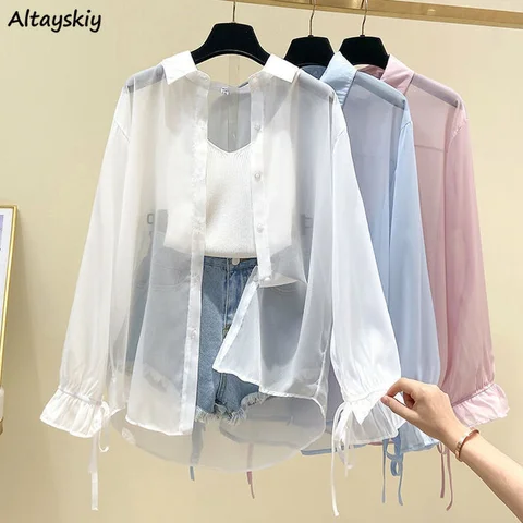 Женские солнечные рубашки Altayskiy из полиэстера и хлопка